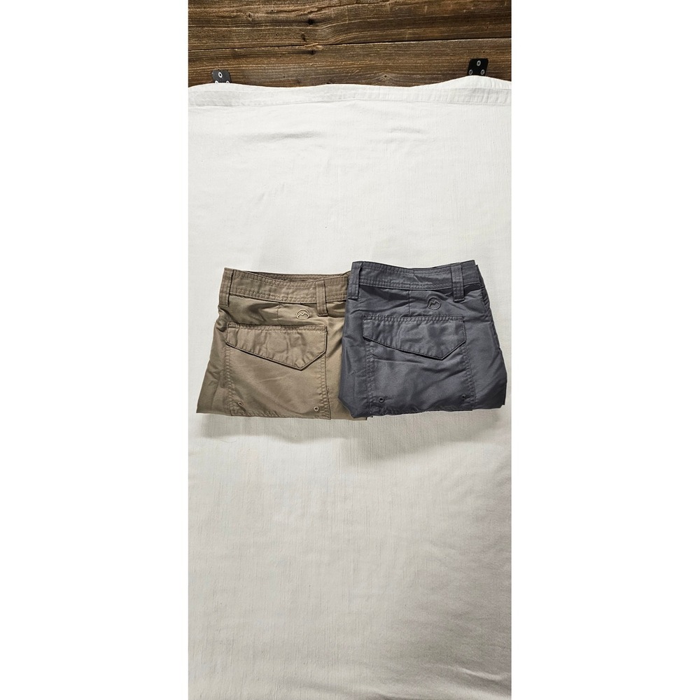 Magellan Outdoors Mens Cargo Shorts 2 Pack Grey Khaki Fishing Hiking Size 40 41